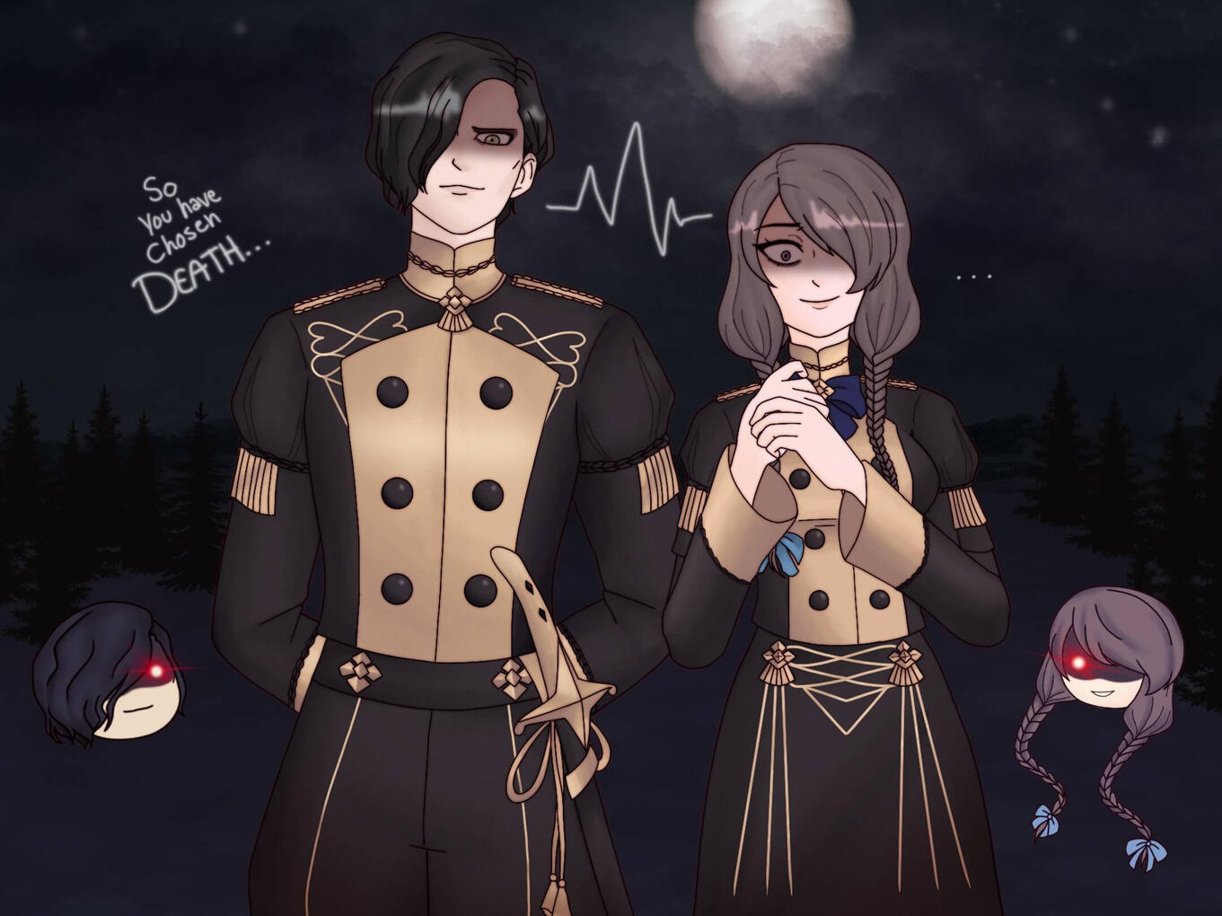 Hubert and a friend's OC